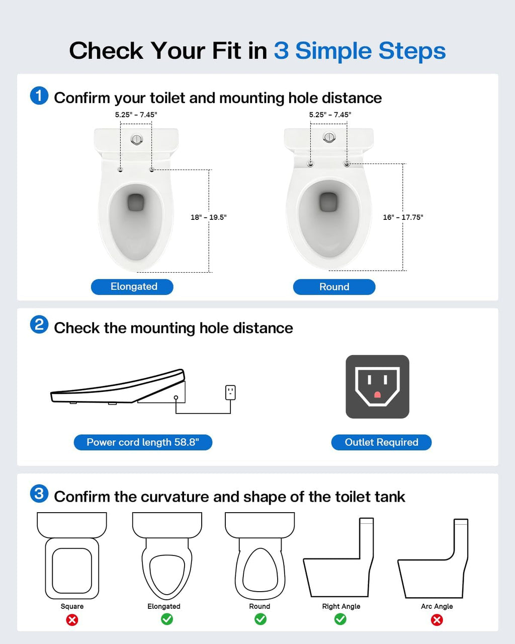 Smart Bidet Toilet Seat Round, KEETO Electric Heated Seat with Instant Warm Water, Warm Air Dryer, Front & Rear Wash, Oscillating Nozzle, Wireless Remote, Night Light, Soft Close Lid